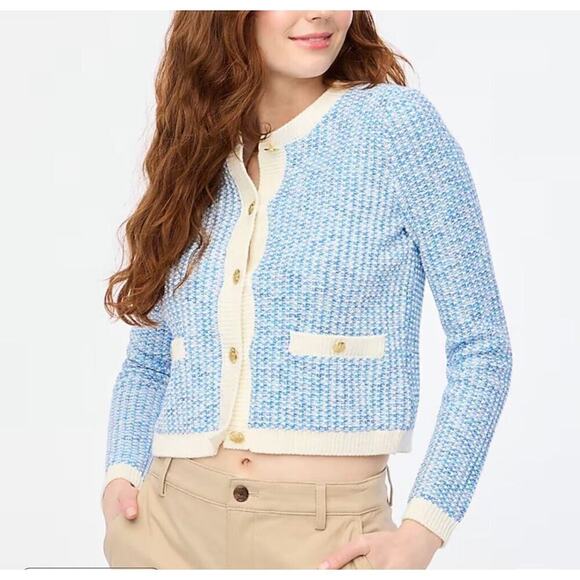 J.Crew Factory Store Sweaters - J.Crew Factory‎ Popcorn Stich Lady Jacket Cardigan Sweater Women's Small NWT
